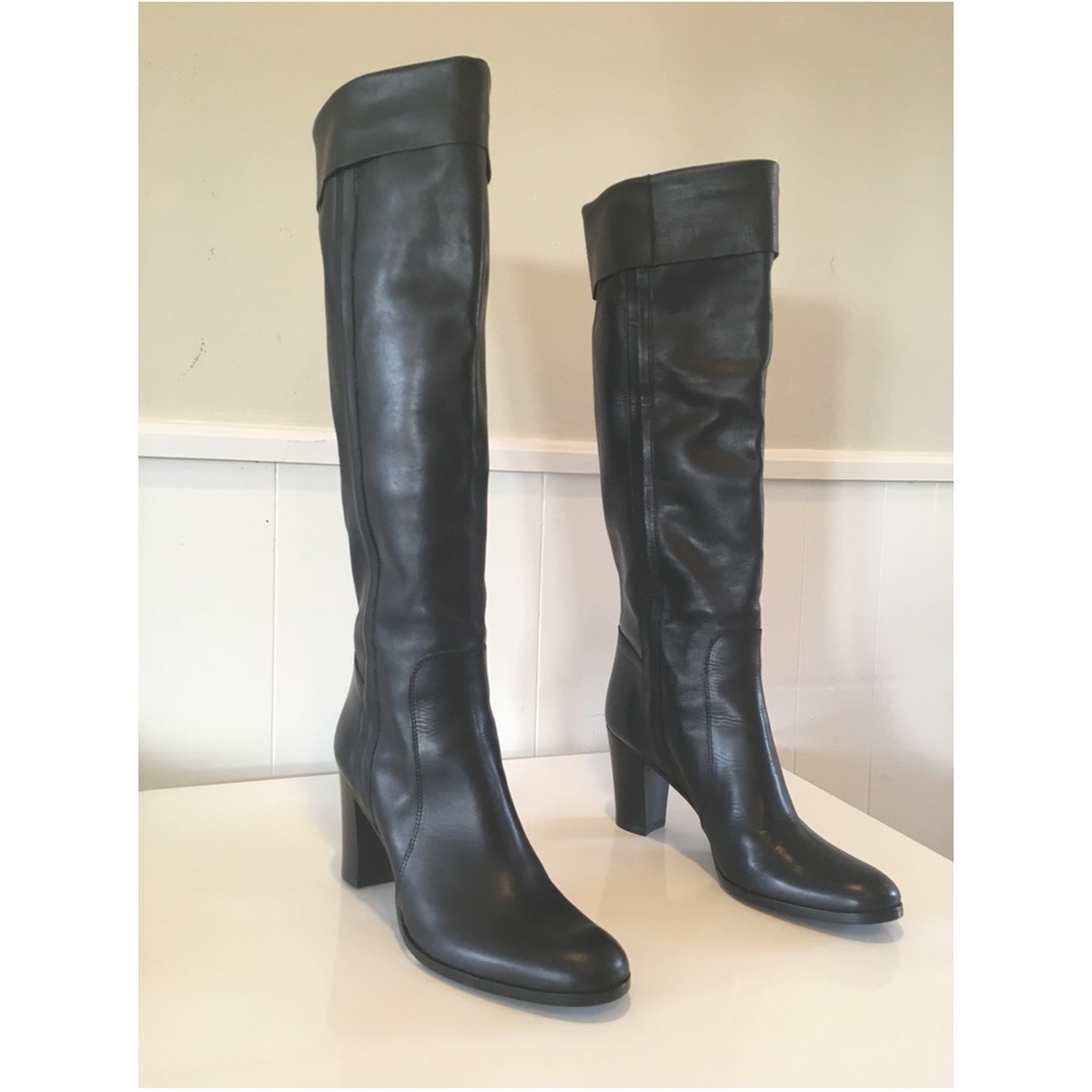 NWT Sigerson Morrison tall black leather boots!